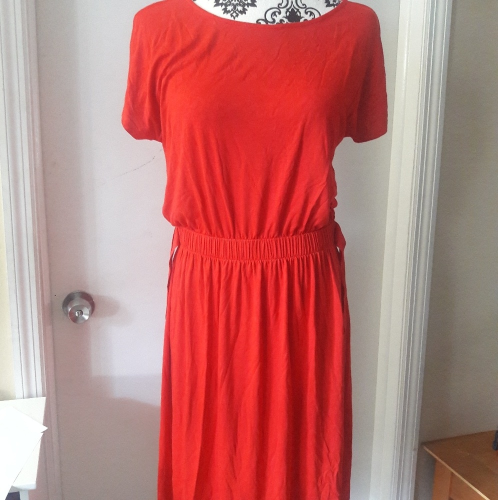Midi Red Dress - Picture 1 of 5